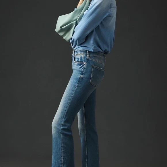 NWT Anthropologie Pilcro The Yaya Mid-Rise Crop Jeans Withering Wash 32 - Picture 4 of 5